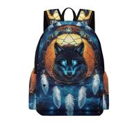 TPISLI Zainetto Wolf Motif Ragazze Classe 6-8 Borsa Scolastica Wolves Ragazzi Classe 7-8 Cartella Scolastica Studenti School Bag, Gite Tempo Libero Uso Quotidiano