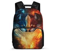 TPISLI Zainetto Wolf per Bambini Bambine 6-11 Anni, Zaino Scuola Animal Wolve Borsa Scolastica, Daypack, Elementare Viaggio, Comodo per Libri Quaderni