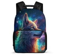 TPISLI Zainetto Wolf Zaino Per La Scuola Studenti Zaino Animal Wolve Rucksack Scolastico Per Studenti Ragazze, Ragazzi, Resistente All'usura