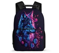 TPISLI Zainetto Wolf Zaino Per La Scuola Studenti Zaino Animal Wolve Rucksack Scolastico Per Studenti Ragazze, Ragazzi, Resistente All'usura