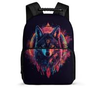 TPISLI Zainetto Wolve per Bambina 7-12 Anni Borsa Scolastica Animal Wolf Primaria Daypack, Dettagli in Feltro Resistente Leggero Regalo Compleanno