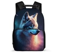 TPISLI Zainetto Wolves per Studenti 6-10 Anni Borsa Scolastica Animal Wolf Scuola Primaria School Bag, Manico Robusto Resistente Leggero Ritorno a Scuola