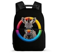 TPISLI Zainetto Zebra per Ragazzo Ragazza Primaria Zainetto Animal 3D Pattern 5-10 Anni School Bag, Resistente Leggero Dettagli in Feltro Tempo Libero