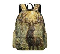 TPISLI Zaini Deer Bambine Classe 3 Borsa Scolastica Animal Deer per Bambina 9 Anni Cartella Elementare Pratico Quotidiano Viaggio Tempo Libero Gita Uso Quotidiano