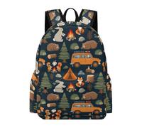 TPISLI Zaini Rabbit Squirrel Studenti Scuola Media Borsa Scolastica Bear Animals Ragazze Classe 6-8 Bookbag Comodo Durable Gita Uso Quotidiano Gita Uso Quotidiano Viaggio