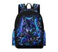 TPISLI Zaini Wolf Bambino Classe 2-4 Borsa Scuola Wolves Animal Alunni 7 Anni Daypack Comodo Durable Ritorno a Scuola Uso Quotidiano Outdoor Tempo Libero Viaggio