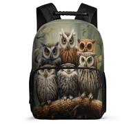TPISLI Zaino Bird Theme Scolastico Per Scuola Primaria Ragazzi, Zaino Owl Ragazze, Adolescenti, Leggero, Per Computer Portatile, Stile Casual