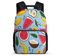 TPISLI Zaino Colourful Fruits per Bambini Bambine Primaria Cartella Scolastica Fruit Pattern 7-12 Anni Backpack, Resistente Leggero Tasche Laterali Ritorno a Scuola