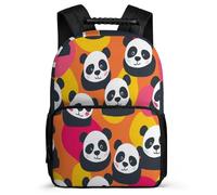TPISLI Zaino Cute Pandas per Ragazzo Ragazza Classe 2-4 Borsa Scolastica Panda 6-11 Anni School Bag, Dettagli in Feltro Manico Robusto Gite Brevi