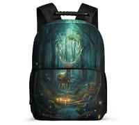 TPISLI Zaino Deer per Ragazzo Ragazza Classe 2-4 Borsa Scolastica Animal Deer 6-11 Anni School Bag, Dettagli in Feltro Manico Robusto Gite Brevi