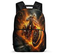 TPISLI Zaino Flaming Motorcycle Da Donna E Uomo, Zaini Scolastici, Zaino Motorcycle Per Ragazzi Quinta Elementare Adolescenti Unisex, Moderno, Zaini Per La Scuola Il Tempo Libero