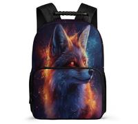 TPISLI Zaino Fox Design Classe 1-3 per Ragazzi Ragazze Cartella Scolastica Animal Illustration 6-11 Anni Daypack, Resistente Leggero Schienale Imbottito Tempo Libero
