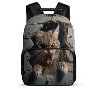 TPISLI Zaino Kitten Pattern per Ragazzo Ragazza 6-11 Anni Cartella Scolastica Cat Animal Classe 1-3 Bookbag, Manico Robusto Schienale Imbottito Viaggio Uso Quotidiano