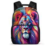 TPISLI Zaino Lion Per Scuola Ragazzo E Ragazza Zainetti Animal King A Colori Alla Moda, Zaini Campus, Zaino Giornaliero, Zainetto Per Il Tempo Libero Adolescenti