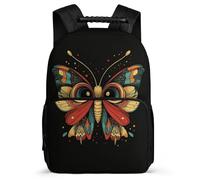 TPISLI Zaino Owl Butterfly Pattern per Bambini Elementare Borsa Scolastica Bird Motif 6-11 Anni Daypack, Resistente Leggero Dettagli in Feltro Viaggio Uso Quotidiano