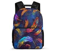 TPISLI Zaino Per 2-5 Ère Année Ragazzi Zaini Feather Print Scolastici, Borsa Da Scuola Per, Moda Zaino Colourful Tempo Libero