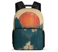 TPISLI Zaino Per 2-5 Ère Année Ragazzi Zaini Landscape Scolastici, Borsa Da Scuola Per, Moda Zaino Art Tempo Libero