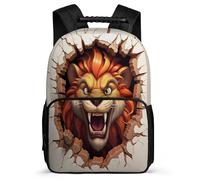 TPISLI Zaino Per 2-5 Ère Année Ragazzi Zaini Lion Scolastici, Borsa Da Scuola Per, Moda Zaino Cartoon Lion King Print Tempo Libero
