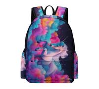 TPISLI Zaino per bambini con design a leone, grande zaino per la scuola elementare con stampa animalier, borsa leggera per libri per sport e viaggi, Stile 11, 42 x 30 x 15 cm, Preppy
