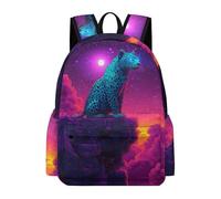 TPISLI Zaino per bambini con design a leone, grande zaino per la scuola elementare con stampa animalier, borsa leggera per libri per sport e viaggi, Stile 7, 42 x 30 x 15 cm, Preppy