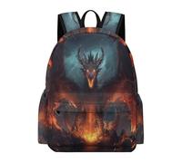 TPISLI Zaino per Computer Evil Dragon Motif Ragazzo Ragazza 7-10 Anni Zainetto Dragon Scuola Primaria Cartella Scolastica per Lezioni, Book Bag per Viaggio Gita e Uso Quotidiano