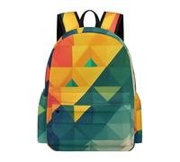 TPISLI Zaino per Computer Geometric Shapes Bambina Classe 3 Zainetto 3D Colorful Bambini 7-11 Anni Cartella Scolastica Elementare Bookbag, Outdoor Gite Uso Quotidiano