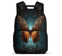 TPISLI Zaino Per Ragazzi Adolescenti Butterfly Zaino Scuola Ragazze Boy Zaini Dei 3D Theme Grande Gioventù, Zainetti