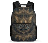 TPISLI Zaino per Scuola Buddha per Bambini Bambine 7-11 Anni Borsa Scolastica Buddhism Elementare Daypack, Tessuto 1680D Dettagli in Feltro Gite Brevi