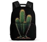 TPISLI Zaino per Scuola Cactus per Bambina Classe 2-4 Borsa Scolastica Plants Cacti Design 7-12 Anni Bookbag, Resistente Leggero Schienale Imbottito Gite Brevi