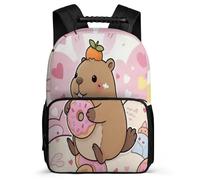 TPISLI Zaino per Scuola Capybara per Bambino Bambina 5-10 Anni Borsa Scolastica Animal Capybara Classe 1-3 Bookbag, Tessuto 1680D Resistente Leggero Ritorno a Scuola