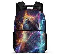 TPISLI Zaino per Scuola Cat Motif per Bambini Elementare Cartella Scolastica Animal Kitten Pattern 8-12 Anni Daypack, Dettagli in Feltro Resistente Leggero Natale Scuola