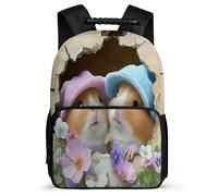 TPISLI Zaino per Scuola Cute Guinea Pig Classe 3-5 per Bambini Bambine Borsa Scolastica Animal 6-11 Anni Backpack, Resistente Leggero Tessuto 1680D Natale Scuola