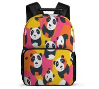 TPISLI Zaino per Scuola Cute Panda Classe 1-3 per Bambini Borsa Scolastica Kawaii Animal 6-11 Anni Backpack, Resistente Leggero Manico Robusto Viaggio Uso Quotidiano