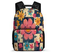 TPISLI Zaino per Scuola Flowers Spring Theme per Bambina 7-11 Anni Borsa Scolastica Plant Elementare Daypack, Dettagli in Feltro Tessuto 1680D Ritorno a Scuola