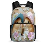 TPISLI Zaino per Scuola Guinea Pig Motif per Ragazzi Ragazze 5-10 Anni Cartella Scolastica Cute Animal Classe 3-5 Backpack, Tasche Laterali Manico Robusto Natale Scuola