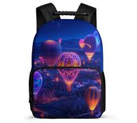 TPISLI Zaino per Scuola Hot Air Balloon Pattern 5-10 Anni per Ragazzi Ragazze, Zainetto Colourful Cartella Scolastica, Backpack, Elementare Viaggio, Comodo Libri Quaderni
