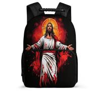 TPISLI Zaino per Scuola Jesus per Ragazzi Ragazze 8-12 Anni Borsa Scolastica Jesus Christian Classe 3-5 School Bag, Dettagli in Feltro Tessuto 1680D Ritorno a Scuola