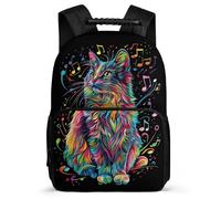 TPISLI Zaino per Scuola Kitten Pattern per Ragazzo Ragazza 7-11 Anni Cartella Scolastica Animal Cat Classe 2-4 School Bag, Manico Robusto Schienale Imbottito Viaggio Uso Quotidiano