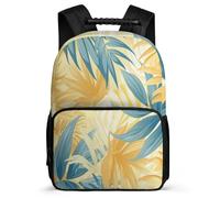 TPISLI Zaino per Scuola Leaf per Studenti Elementare Zainetto Tropical Jungle 7-12 Anni School Bag, Schienale Imbottito Tasche Laterali Regalo Compleanno