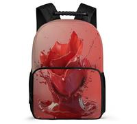 TPISLI Zaino per Scuola Rose per Studenti Classe 2-4 Cartella Scolastica Floral Motif 8-12 Anni School Bag, Tessuto 1680D Dettagli in Feltro Tempo Libero