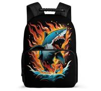 TPISLI Zaino per Scuola Shark per Studenti 8-12 Anni Zainetto Marine Animal Scuola Primaria School Bag, Schienale Imbottito Resistente Leggero Viaggio Uso Quotidiano