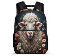 TPISLI Zaino per Scuola Sheep Motif Primaria per Ragazzo Ragazza Borsa Scolastica Animal 6-10 Anni Daypack, Tessuto 1680D Tasche Laterali Viaggio Uso Quotidiano