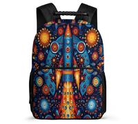 TPISLI Zaino per Scuola Space Rocket Classe 3-5 per Bambina Cartella Scolastica Space Ship 8-12 Anni Bookbag, Schienale Imbottito Tasche Laterali Regalo Compleanno