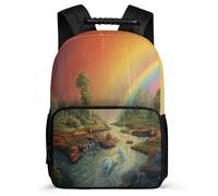 TPISLI Zaino Per, Zaino Dei Rainbow, Cartone Animato Scuola Satchel 3D Stampato Colourful Landscape Zainetti Backpack Per Ragazzi Studenti