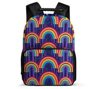TPISLI Zaino Rainbow Per Elementare Zaini Scolastico Zainetti Colourful Rucksack Per Ragazzi Ragazze Borsa Da Scuola Adolescenti