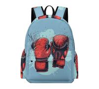 TPISLI Zaino Scolastico Boxing Glove Print 7 Anni Ragazzi Borsa Scolastica Boxing Enthusiast Ragazze Classe 1-3 Cartella Impermeabile Capiente, Bookbag per Rientro Gita e Tempo Libero