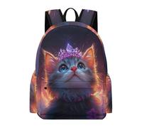 TPISLI Zaino Scolastico Cat Ragazzo Ragazza 14 Anni Borsa Scolastica Animal Kitten Design Scuole Medie Cartella Scolastica per Lezioni, Book Bag per Gita Escursione e Uso Quotidiano