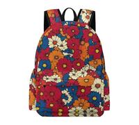 TPISLI Zaino Scolastico Colourful Flowers Ragazzo Ragazza 14 Anni Borsa Scolastica Plant 3D Print Scuole Medie Cartella Scolastica per Lezioni, Book Bag per Gita Escursione e Uso Quotidiano