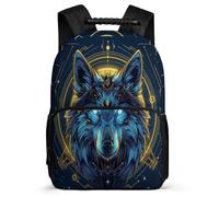 TPISLI Zaino Scolastico Cool Wolves Ragazzo Ragazza 6-10 Anni Zainetto Animal Wolf Classe 2-4 Daypack, Manico Robusto Resistente Leggero Viaggio Uso Quotidiano