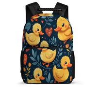 TPISLI Zaino Scolastico Ducks per Bambini Bambine 6-11 Anni, Zaino Scuola Animal Pattern Borsa Scolastica, Daypack, Tessuto 1680D, Dettagli in Feltro, Manico Robusto